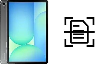 Scan document on a Samsung Galaxy Tab S10 FE