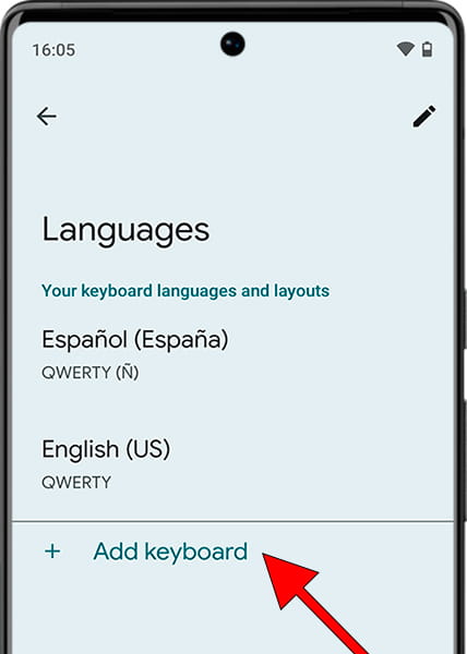 Add Keyboard language Android