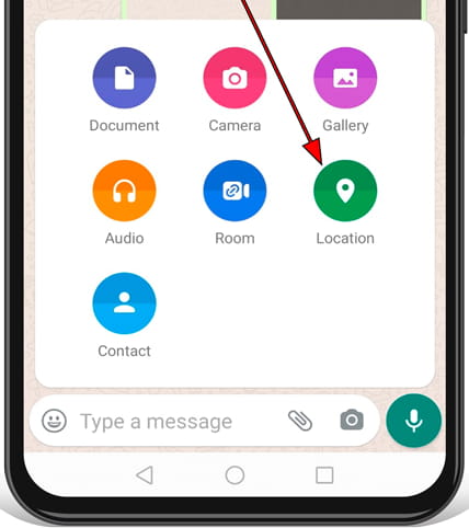 Send location WhatsApp
