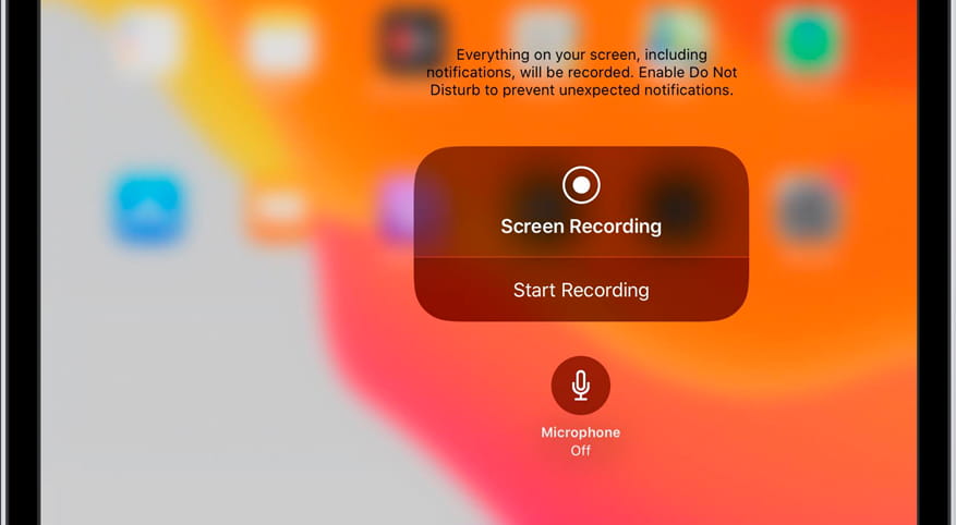 Activate screen recording microphone