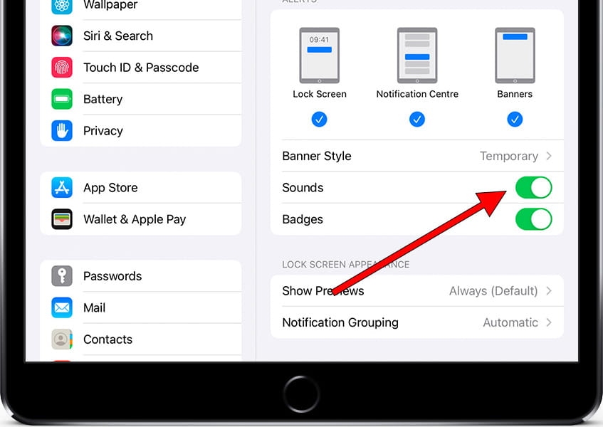 Allow notifications iOS