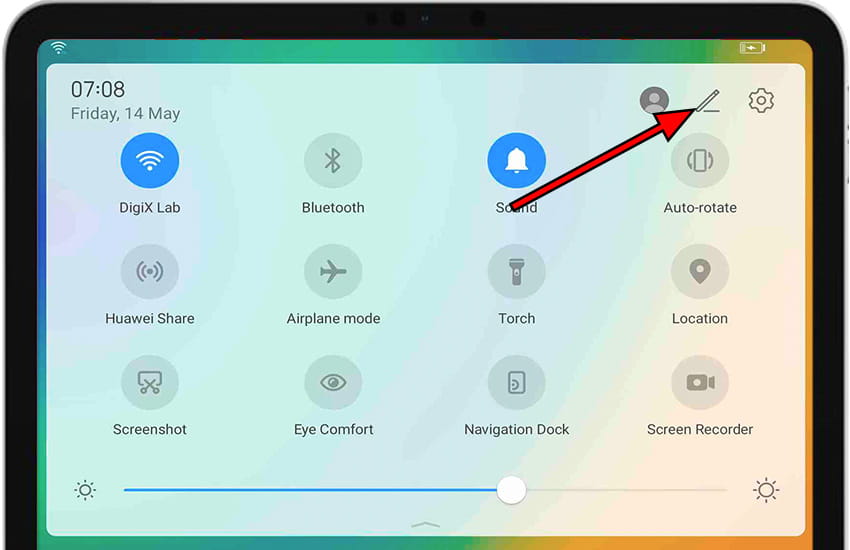 Edit quick panel icon MatePad Pro 12.6 (2021)