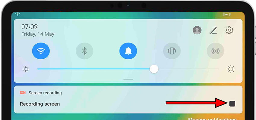 Stop screen recording MatePad Pro 12.6 (2021)
