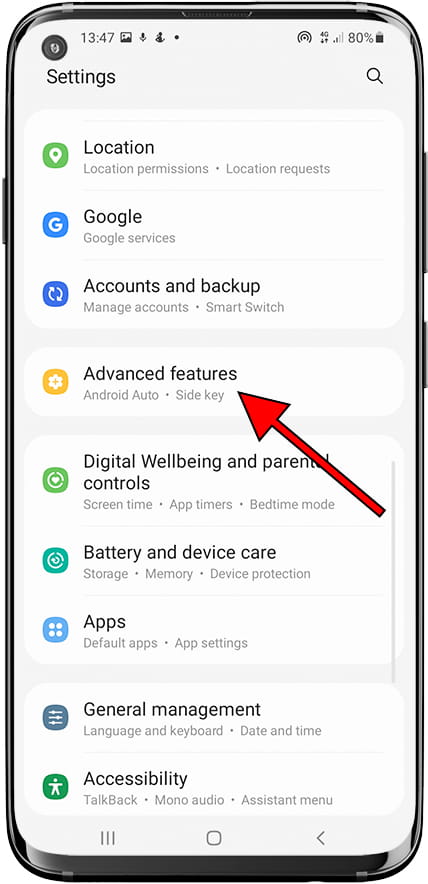 Samsung Advanced Features