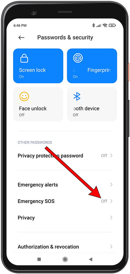Xiaomi emergency SOS