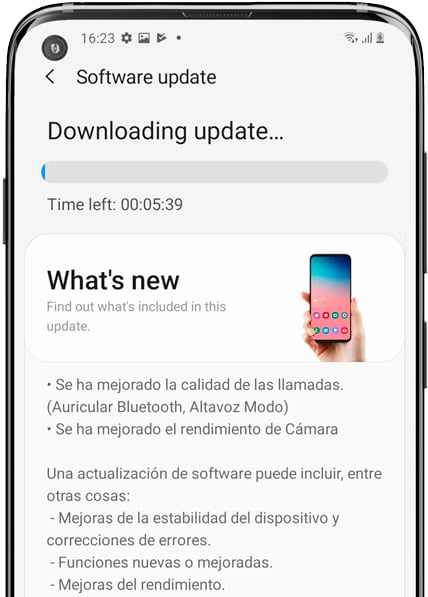 Downloading Samsung Galaxy update