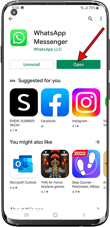 Open WhatsApp